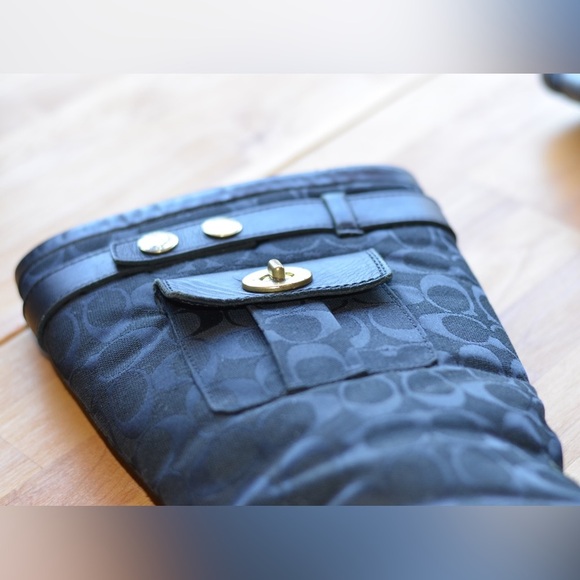 Coach Kayla Black Boot Women’s Size 8.5 Signature Print - Picture 16 of 16